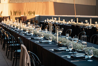 wedding reception table set-up