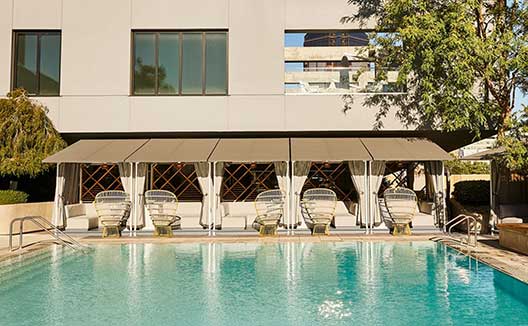 Pool and cabanas